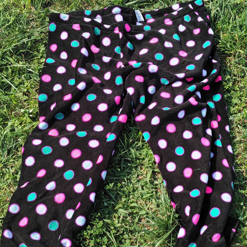 Polka dot green pink black pajamas Joe box